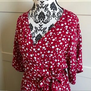minkpink roses are red ditty midi dress